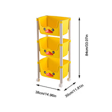 Load image into Gallery viewer, Small Cart Storage Rack Children's Toy Storage Rack Home Snack Bookshelf Picture Book Rack Movable Multi-layer Organizing Rack