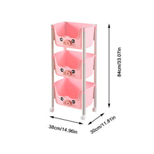 Load image into Gallery viewer, Small Cart Storage Rack Children's Toy Storage Rack Home Snack Bookshelf Picture Book Rack Movable Multi-layer Organizing Rack