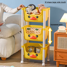 Load image into Gallery viewer, Small Cart Storage Rack Children's Toy Storage Rack Home Snack Bookshelf Picture Book Rack Movable Multi-layer Organizing Rack