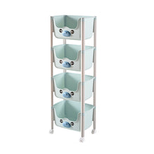 Load image into Gallery viewer, Small Cart Storage Rack Children's Toy Storage Rack Home Snack Bookshelf Picture Book Rack Movable Multi-layer Organizing Rack