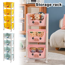Load image into Gallery viewer, Small Cart Storage Rack Children's Toy Storage Rack Home Snack Bookshelf Picture Book Rack Movable Multi-layer Organizing Rack