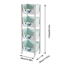 Load image into Gallery viewer, Small Cart Storage Rack Children's Toy Storage Rack Home Snack Bookshelf Picture Book Rack Movable Multi-layer Organizing Rack