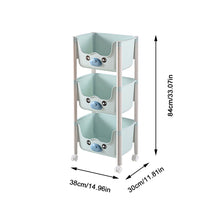 Load image into Gallery viewer, Small Cart Storage Rack Children's Toy Storage Rack Home Snack Bookshelf Picture Book Rack Movable Multi-layer Organizing Rack