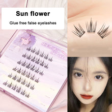 Load image into Gallery viewer, Non Adhesive Natural Simulation Single Cluster False Eyelashes Thick Curling Artificial Ear Grafting Eyelashes
