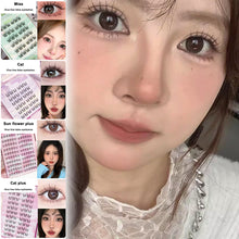 Load image into Gallery viewer, Non Adhesive Natural Simulation Single Cluster False Eyelashes Thick Curling Artificial Ear Grafting Eyelashes