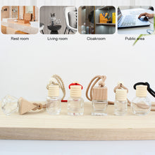 Load image into Gallery viewer, Transparent Glass Fragrance Bottle 8ml Vehicle Mounted Fragrance Perfume Bottle Pendant Mini Indoor Fragrance Bottle Perfume Sample Bottle