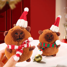 Load image into Gallery viewer, Plush Christmas Scarf Capybara Gift Box Decoration Couple Doll 11cm Xmas Stuffed Animal Toys Gifts
