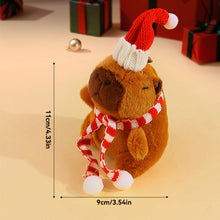 Load image into Gallery viewer, Plush Christmas Scarf Capybara Gift Box Decoration Couple Doll 11cm Xmas Stuffed Animal Toys Gifts