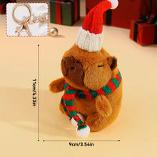 Load image into Gallery viewer, Plush Christmas Scarf Capybara Gift Box Decoration Couple Doll 11cm Xmas Stuffed Animal Toys Gifts
