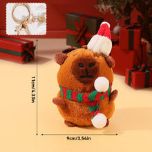 Load image into Gallery viewer, Plush Christmas Scarf Capybara Gift Box Decoration Couple Doll 11cm Xmas Stuffed Animal Toys Gifts