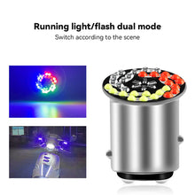 Load image into Gallery viewer, 1157 RGB LED Motorcycle Headlight Bulbs 24SMD 30SMD Lamp Flashing Motorbike Bright 1157 BAY15D P21 5W