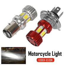 Load image into Gallery viewer, H4 BA20D Motorcycle LED Headlight Motorcycle Scooter Light Super Bright Light lamp Moto DRL Lights Aluminium Alloy