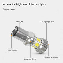 Load image into Gallery viewer, H4 BA20D Motorcycle LED Headlight Motorcycle Scooter Light Super Bright Light lamp Moto DRL Lights Aluminium Alloy