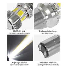 Load image into Gallery viewer, H4 BA20D Motorcycle LED Headlight Motorcycle Scooter Light Super Bright Light lamp Moto DRL Lights Aluminium Alloy