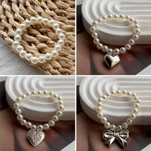 Load image into Gallery viewer, Cartoon Cute Plush Doll Necklace Love Pendant Pearl Chain Delicate Alloy Decoration Accessory For 13cm Master Dog Plush Doll