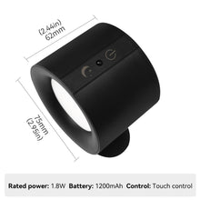 Load image into Gallery viewer, LED Wall Light Rechargeable Touch Double Head Wall Lamp 360° Rotation Wireless Remote Control LED Spotlight For Bedroom Lighting