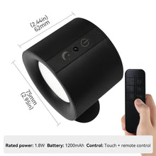Load image into Gallery viewer, LED Wall Light Rechargeable Touch Double Head Wall Lamp 360° Rotation Wireless Remote Control LED Spotlight For Bedroom Lighting
