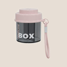 Load image into Gallery viewer, Portable 4-grid Pill Box Moistureproof Dustproof Sealed Large Capacity Medicine Box Daily Medication Container Storage Box
