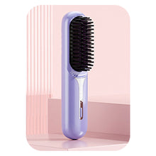 Load image into Gallery viewer, Wireless Portable Hair Straightener Adjustable Temperature Rechargeable Dual-purpose Hair Straightener Curling Iron Hair Style Tool