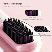 Load image into Gallery viewer, Wireless Portable Hair Straightener Adjustable Temperature Rechargeable Dual-purpose Hair Straightener Curling Iron Hair Style Tool