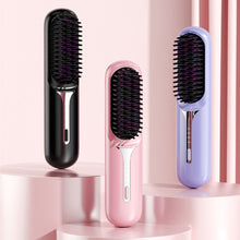 Load image into Gallery viewer, Wireless Portable Hair Straightener Adjustable Temperature Rechargeable Dual-purpose Hair Straightener Curling Iron Hair Style Tool