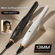 Load image into Gallery viewer, Men Short Hair Splint Curling Iron Adjustable Temperature Dual-purpose Hair Straightener Curling Iron Fluffy Hair Styling Tool