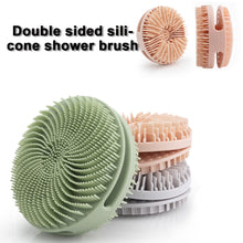 Load image into Gallery viewer, Double Sided Silicone Shower Brush Round Portable Set Hand Rub Shower Brush Adult Silicone Shower Brush
