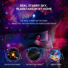 Load image into Gallery viewer, 360° Rotate Planetarium Lamp Galaxy Projector Starry Sky Projector Night Light For Kids Bedroom Valentines Day Gift Wedding Decor