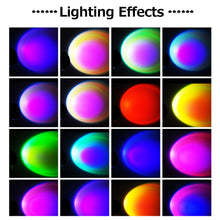 Load image into Gallery viewer, USB Sunset Lamp APP Bluetooth Remote Control LED Projector Photography Wall Atmosphere Lighting Projection Lamp for Bedroom Home Decor Gift