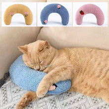 Load image into Gallery viewer, Cat Pillow Pet Cat Dog Sleeping Pillow Soft U-shaped Pillow Soft and Thick Bite Resistant Winter Warm Pillow Cat Toy Pet Toys Pet Supplies