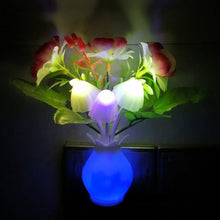 Load image into Gallery viewer, Rose Flower Led Night Light With Sensor Plug-in Auto Switch Mushroom Night Lamp Wall Light Home Living Room Decor