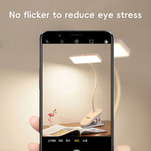 Load image into Gallery viewer, Desk Lamp USB Rechargeable Table Lamp With Clip Bed Reading Book Night Light LED Desk Lamps 3 Modes Dimming Eye Protection DC5V