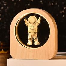 Load image into Gallery viewer, Wooden Base 3D Inner Carving Crystal Ball Luminous Galaxy Moon Ornaments Christmas New Year Creative Gift Nightlight