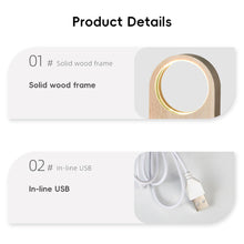 Load image into Gallery viewer, Wooden Base 3D Inner Carving Crystal Ball Luminous Galaxy Moon Ornaments Christmas New Year Creative Gift Nightlight