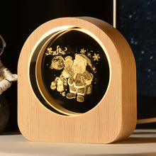 Load image into Gallery viewer, Wooden Base 3D Inner Carving Crystal Ball Luminous Galaxy Moon Ornaments Christmas New Year Creative Gift Nightlight