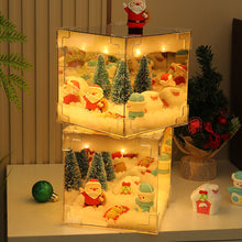 Load image into Gallery viewer, DIY Christmas Theme Night Light Material Bedroom Decoration Ornaments Bedside Handmade Birthday Christmas Gift