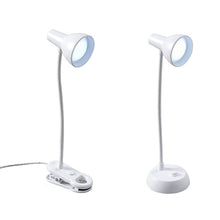 Load image into Gallery viewer, LED Eye Protection Book Night Light Adjustable Angle Mini Clip-On Study Desk Lamp Battery Powered Flexible for Travel Bedroom Reading