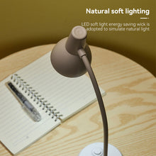 Load image into Gallery viewer, LED Eye Protection Book Night Light Adjustable Angle Mini Clip-On Study Desk Lamp Battery Powered Flexible for Travel Bedroom Reading