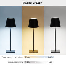 Load image into Gallery viewer, Rechargeable LED Table Lamp Touch Switch 3 Levels Dimmable Desk Lights Bar Club Dinner Creative Decorative Ambient Lighting