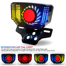 Load image into Gallery viewer, Motorcycle LED Tail Lights Brake Rear Light Lamp Integration Tail With Dynamic Flash For Honda CG125 TMX125/155 CG CD CT