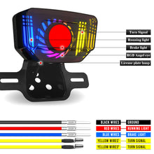Load image into Gallery viewer, Motorcycle LED Tail Lights Brake Rear Light Lamp Integration Tail With Dynamic Flash For Honda CG125 TMX125/155 CG CD CT