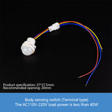 Load image into Gallery viewer, 2PCS Smart PIR Sensor Detector Switch 110V 220V Human Body Infrared Motion Sensor Indction Auto On Off Light Switches