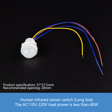 Load image into Gallery viewer, 2PCS Smart PIR Sensor Detector Switch 110V 220V Human Body Infrared Motion Sensor Indction Auto On Off Light Switches