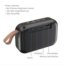 Load image into Gallery viewer, New G2 Portable Bluetooth Speaker Mini Voice Broadcast Bass Cannon Home Audio Desktop Computer Speaker