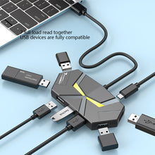 Load image into Gallery viewer, 7/4 Ports USB 2.0 HUB Type C Docking Station 5Gbps High Speed Transmission Splitter Adapter For Laptop Hard Drive Mouse Keyboard