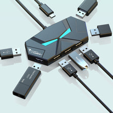 Load image into Gallery viewer, 7/4 Ports USB 2.0 HUB Type C Docking Station 5Gbps High Speed Transmission Splitter Adapter For Laptop Hard Drive Mouse Keyboard