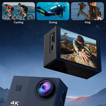 Load image into Gallery viewer, 4K/30FPS Outdoor Waterproof Diving Camera F2.0 Large Aperture Cyclic Recording Anti-Shake Sports Camera