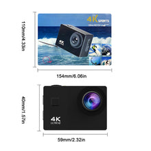 Load image into Gallery viewer, 4K/30FPS Outdoor Waterproof Diving Camera F2.0 Large Aperture Cyclic Recording Anti-Shake Sports Camera