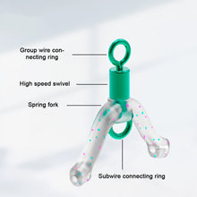 Load image into Gallery viewer, 10PCS Anti-Winding Unloading Silica Gel Eight Loop Sub Wire Connector High Elastic Fork Fishing Gear Supplies