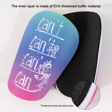 Load image into Gallery viewer, 1Pair Can't Gradation Pattern Professional Football Shin Guard PU Thick Anti-Collision And Shock-Absorbing Insert Board Sports Protective Supplies